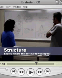 Sample 5: A frame from a video showing how Brainstorm might function as an exhibit